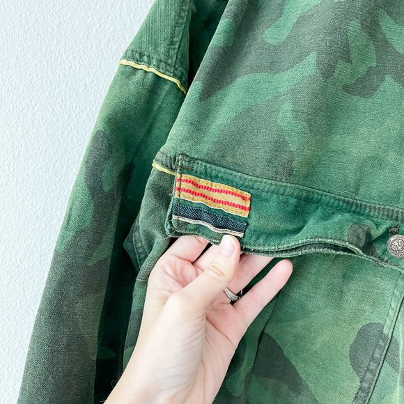 ❤️SOLD❤️Free People Slouchy Military Green Camo - Picture 9 of 12
